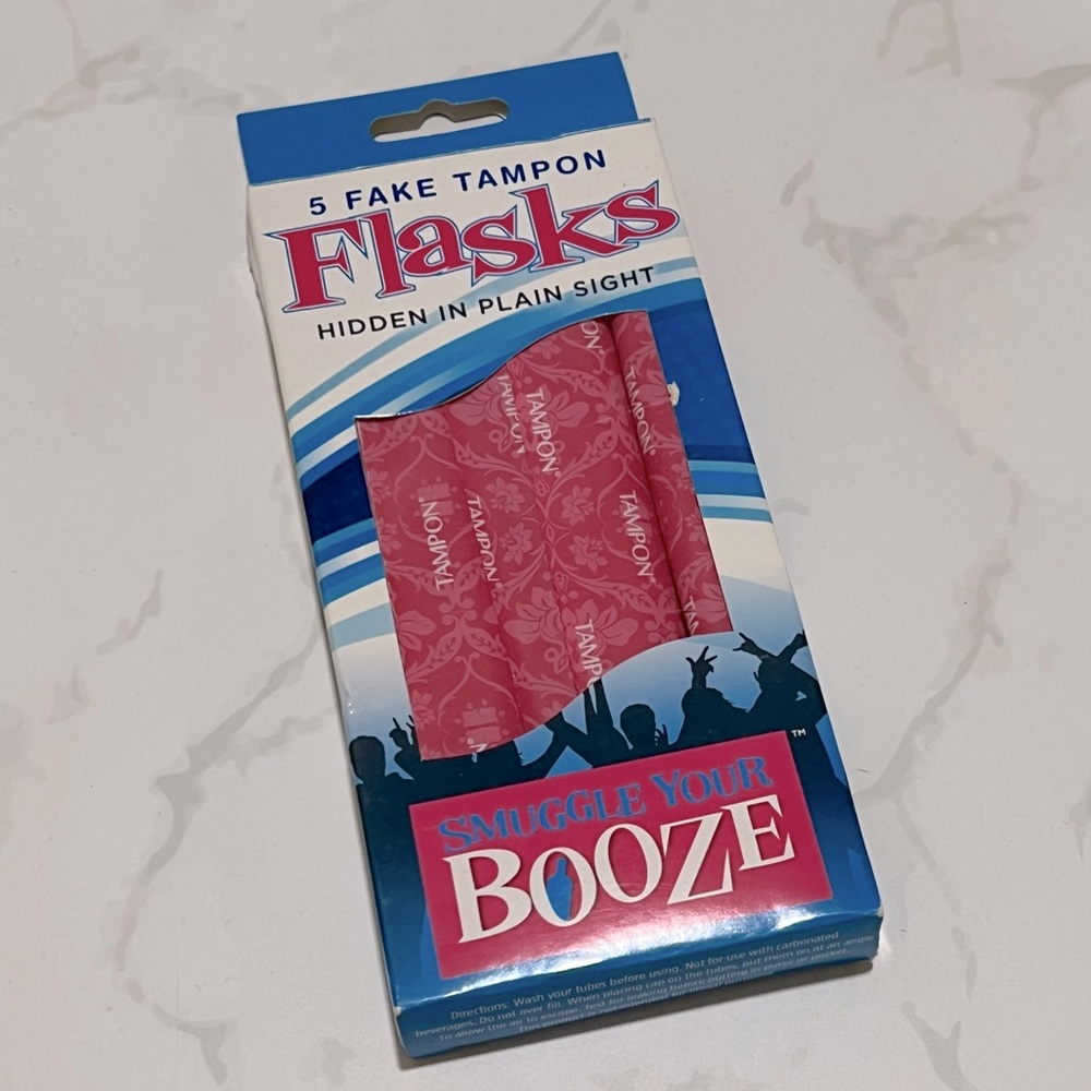 NEW! Booze Smugglers Fake Tampon Wrapped Flasks